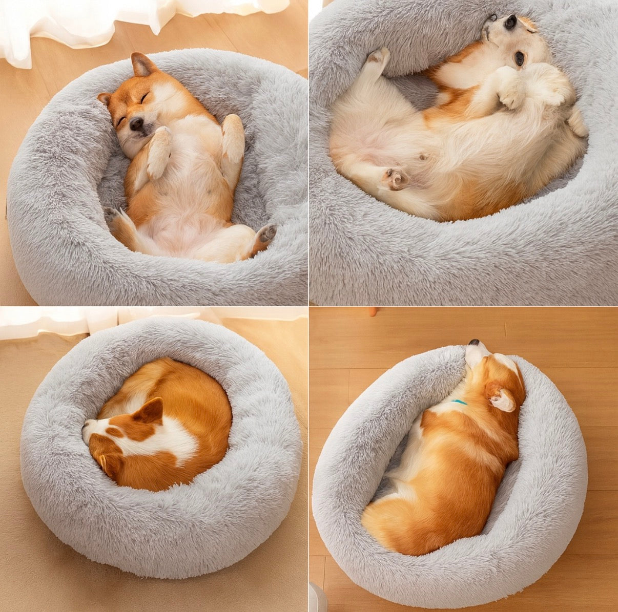 DogRidePro™ Calming Plush Dog Bed