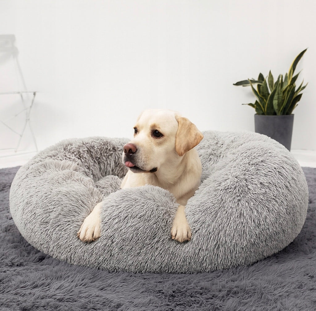 DogRidePro™ Calming Plush Dog Bed